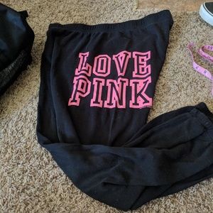 PINK cropped sweatpants